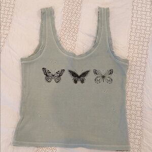Butterfly Print Women's Tank Top